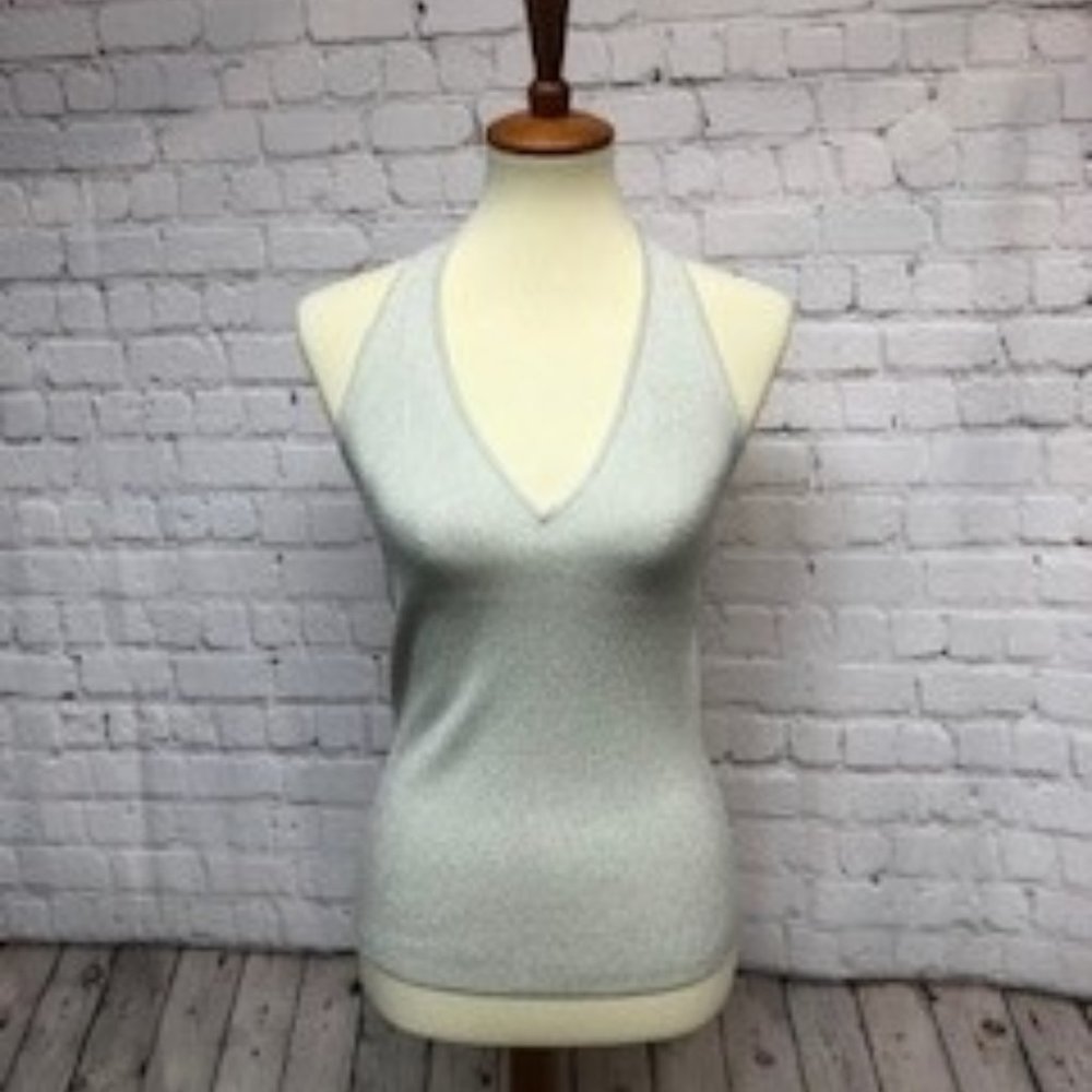 Garfield & Marks-  Shimmery sliver halter top!